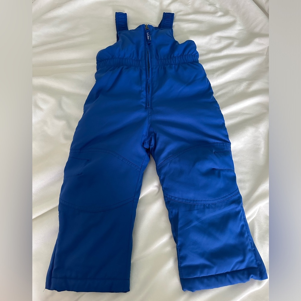 Like New! L.L. Bean Boys snow bibs. Size 3T, Blue